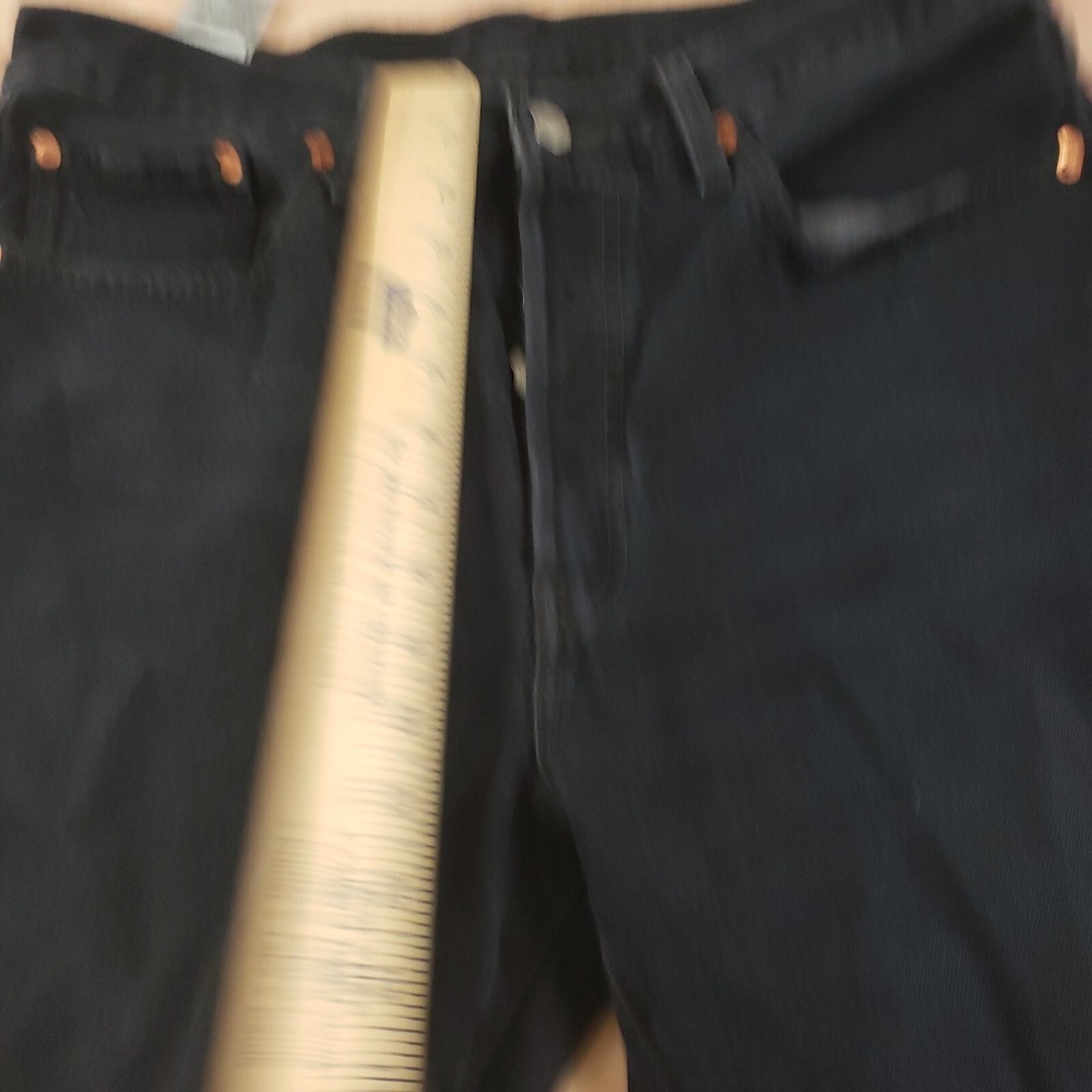 Levis 501 S Jeans Women 32x28 Black Skinny Premium‎ High Rise Denim Diestressed - Picture 4 of 13